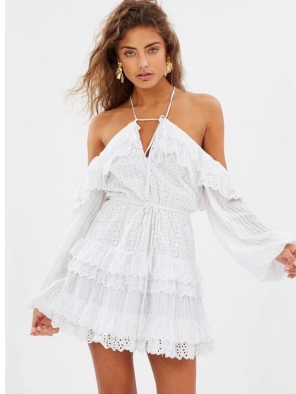 Alice McCall Love of Mine Broderie Anglaise White Eyelet Mini Dress Size US8
